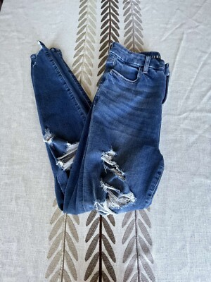 Jeans Legging American Eagle Taille Haute – Taille 2 Délavé Vieilli – Style Décontracté Et Confortable