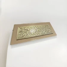 Antique: Rare Beautiful GOLD AND BEIGE Hanging Lamp 9.5” X 4”