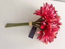 Artificial Dark Pink Gerbera  Silk Flower Wedding Home Garden Party - Bunch of 7