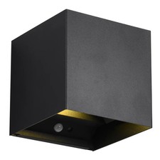 Battery Powered Light Black Talent LED Wall IP44 Matt Rechargeable Square Trio