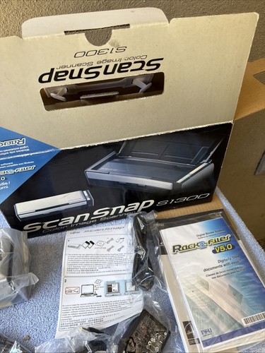 New Fujitsu S1300 SR ScanSnap Portable Image Document Scanner W/Cables, Box Read - Picture 4 of 24