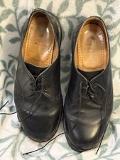 Dr. Martens Made in England Black Leather Oxfords AirWair 9 M Vintage Docs