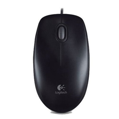 Logitech B100 800dpi Optical Basics 3-button Ambidextrous USB Mouse