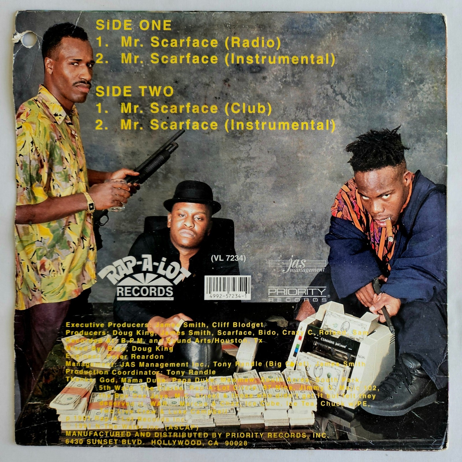 1991 - SCARFACE - MR. SCARFACE - RAP-A-LOT RECORDS ORIGINAL PRESSING ...