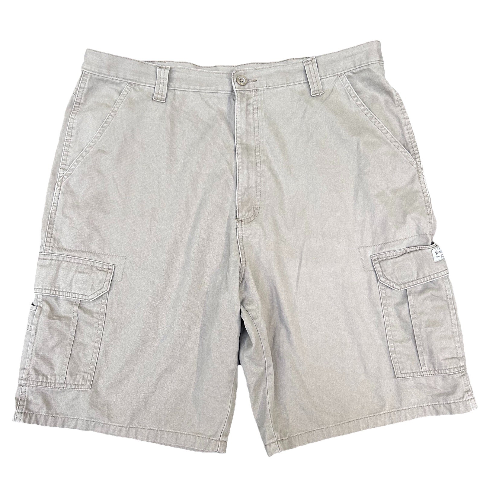 Wrangler Cargo Shorts Mens 38 Beige Utility Workwear Pockets