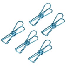 Small Metal Wire Clasp 1 Inch Multipurpose Clamp Bag, Blue pz45