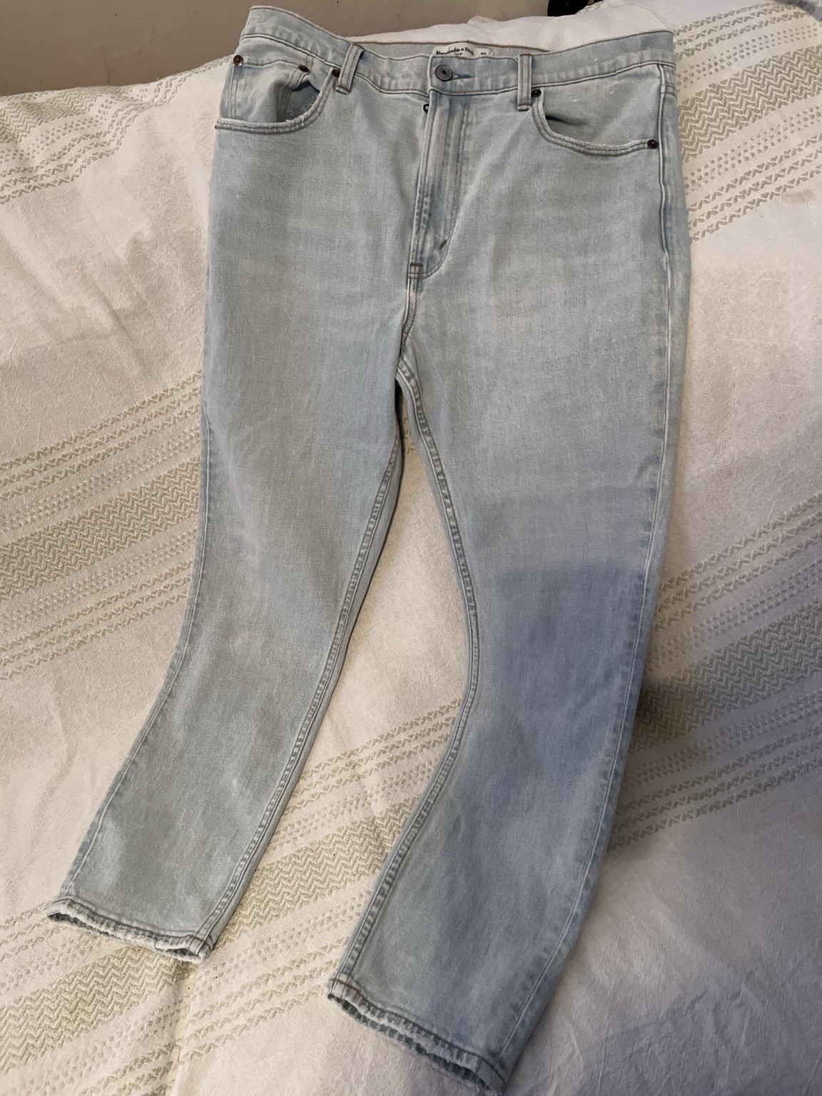 Abercrombie & Fitch The Skinny High Rise Jeans Womens 30/10 Light Wash