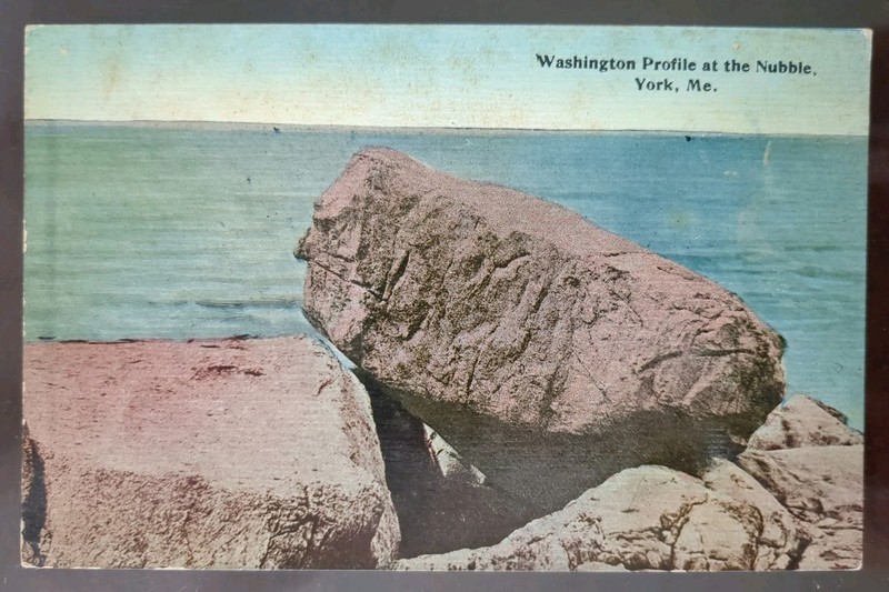 Washington Profile at the Nubble, York, ME - 1907-15, Rough Edges