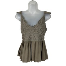 Y2K Babydoll Top Size Medium Coquette Festival Fairycore Ruffle Cottage Lace