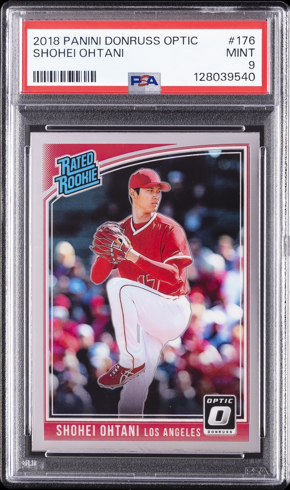 2018 PANINI DONRUSS OPTIC #176 SHOHEI OHTANI ROOKIE RC PSA 9