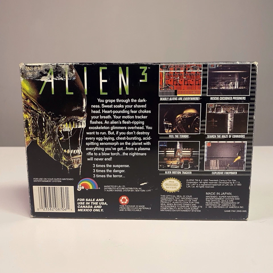 Alien 3 CIB (SNES, Super Nintendo, 1993) - Image 3 of 4
