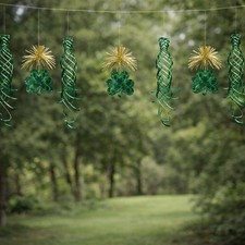 Shamrock Shimmer Garland Party 10 ft Long St. Patrick  s Day Decorations