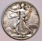 1943-P Walking Liberty Silver Half Dollar - XF/AU - #9553D
