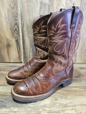 Ariat Women's Cowboy Boots Brown Leather Round Toe Men 9B Style 29908