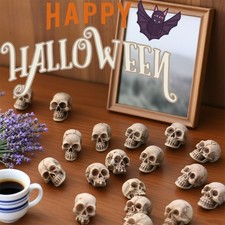 Halloween Mini Skulls Miniature Skeleton Head Figurine Pumpkins Decoration Craft