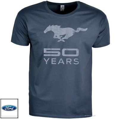 Ford Mustang T-Shirt 50 Years Anniversary Logo licensed Shelby Vintage *0027