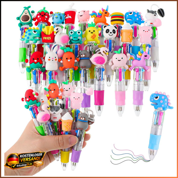 Kugelschreiber 4-In-1 Retractable 24 StüCk Geschenk Zur Einschulung-image