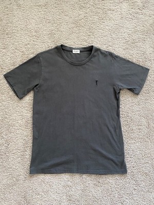 YSL T Shirt Grey Mens Large Crewneck Excellent Condition