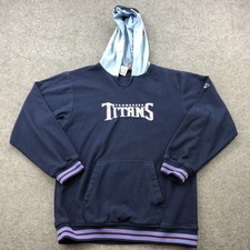Tennessee Titans Hoodie Mens Large Blue Reebok Pullover NFL Football Fleece