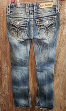 Rock Revival "Abelina" Easy Boot Women's Denim Jeans Sz 26 27x33 rodeo western