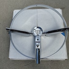 55 56 Chevy Bel Air Steering Wheel Chrome Horn Ring New 55 56 Chevy Bel Air Steering Wheel Chrome Horn Ring New