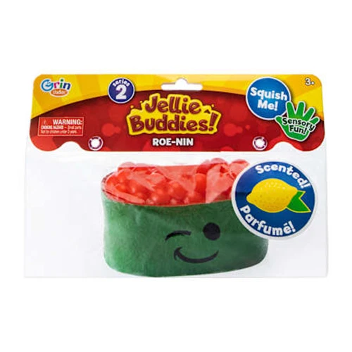 JELLIE BUDDIES! ROE-NIN by Grin Studios Sensory Fun! NEW Sealed Sushi Roll 11z