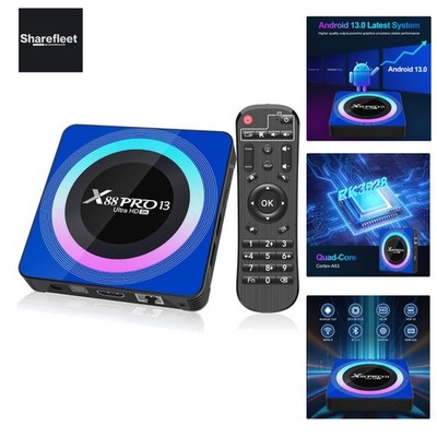 Android 13.0 TV Box, Android Box 4GB RAM 32GB ROM RK3528 Quad-Core 64bit Cort...