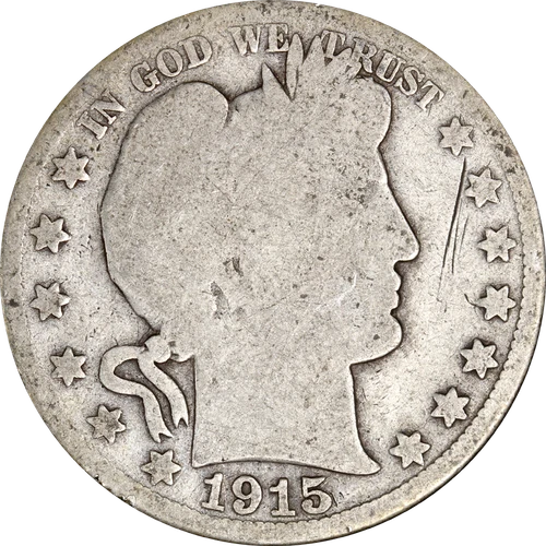 1915-P Barber Half Dollar - Scratch
