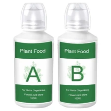 Hydroponic Nutrients A & B, 200Ml Plant Food for Indoor Growing System