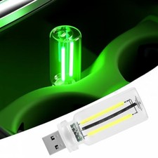 LED Car Interior Light, Touch Control USB Night Lamp, Retro Style Green Light