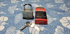 NOS ABUS 82/45-400 Corbin Comp Keyway 6 Pin Rekeyable Heavy Padlock W/ Blanks