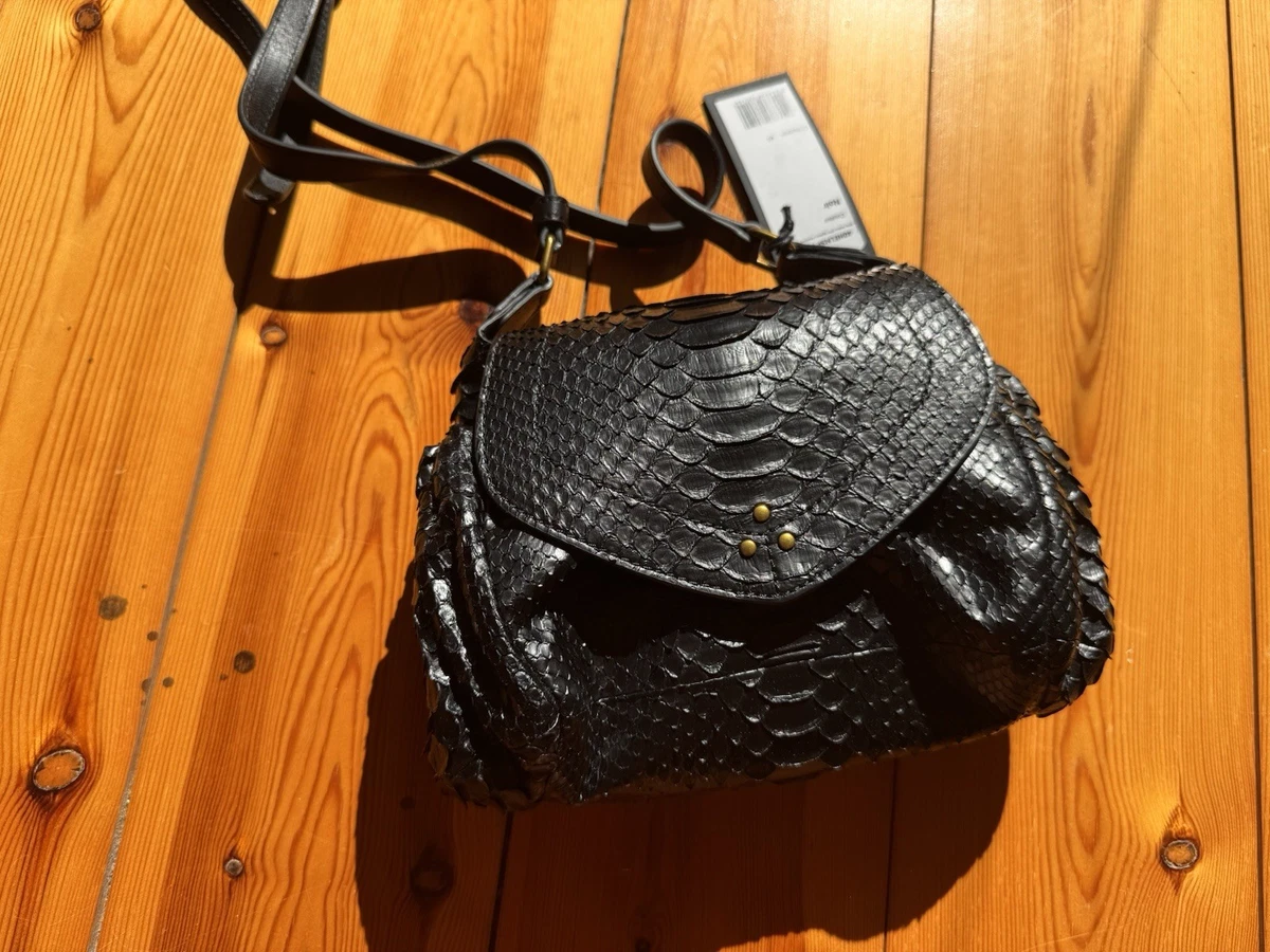 Sac à Main Jerome Dreyfuss Oscar - Cuir Bleu Marine - Taille Large, Bandoulière