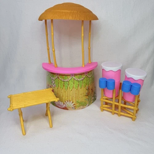 Barbie Hawaiian Fun Beach Party Playset 1990 Mattel 7230 - Vintage Tiki Bongos