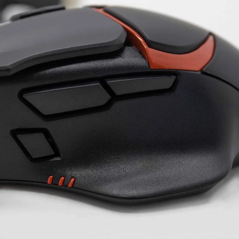 Rgb Colored Gaming Mouse With 8 Buttons Wired Usb Red Programmable Pc - Image 4 of 4