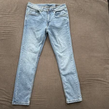 The Perfect Jean Men 30/30 (30/29 Measured) Blue Cotton Skinny Fit Designer.