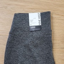 Nine West Bootcut Mid-Rise Tummy Control Sculpting Womens M Gray NEW