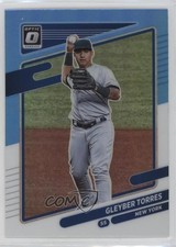 2021 Panini Donruss Optic Carolina Blue & White Prizm Gleyber Torres #118 9u0