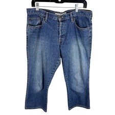Abercrombie & Fitch 100% Cottom Med Wash Straight Leg Jean Capris Made In USA 8