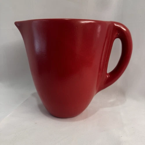 Wonderful Large Vintage Cyclamen Julie Sanders Pottery Pitcher Signed