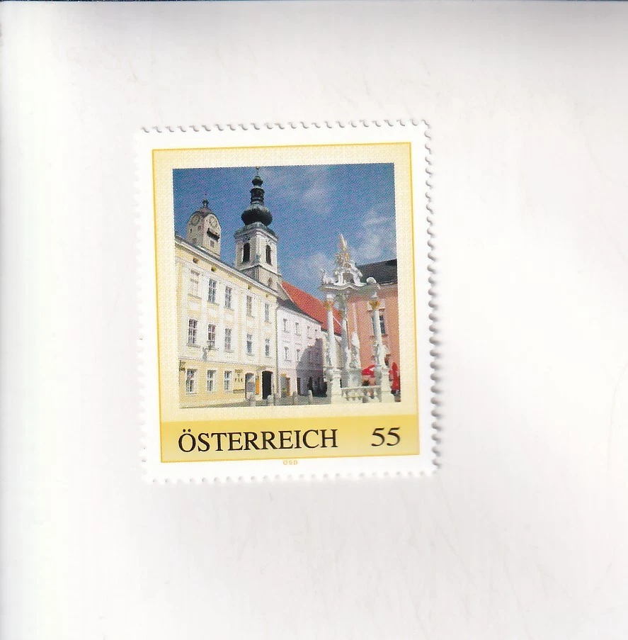 BRIEFMARKE PM Österreich WACHAU - KREMS an der DONAU mit Kirche Postfrisch - Bild 1 von 1