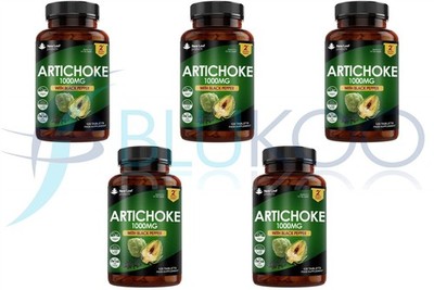 New Leaf Products Artischockenextrakt 1000mg mit schwarzem Pfeffer - 120 Tabs (5er Pack)