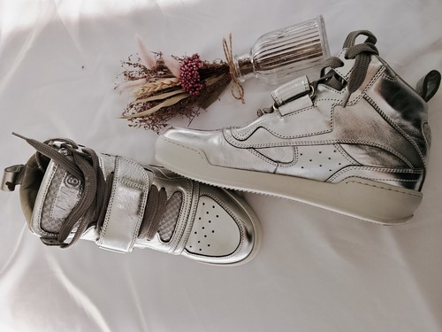 MM6 Maison Margiela Baskets montantes S59WS0026 argenté/blanc Femme EU 37 - Photo 12/20