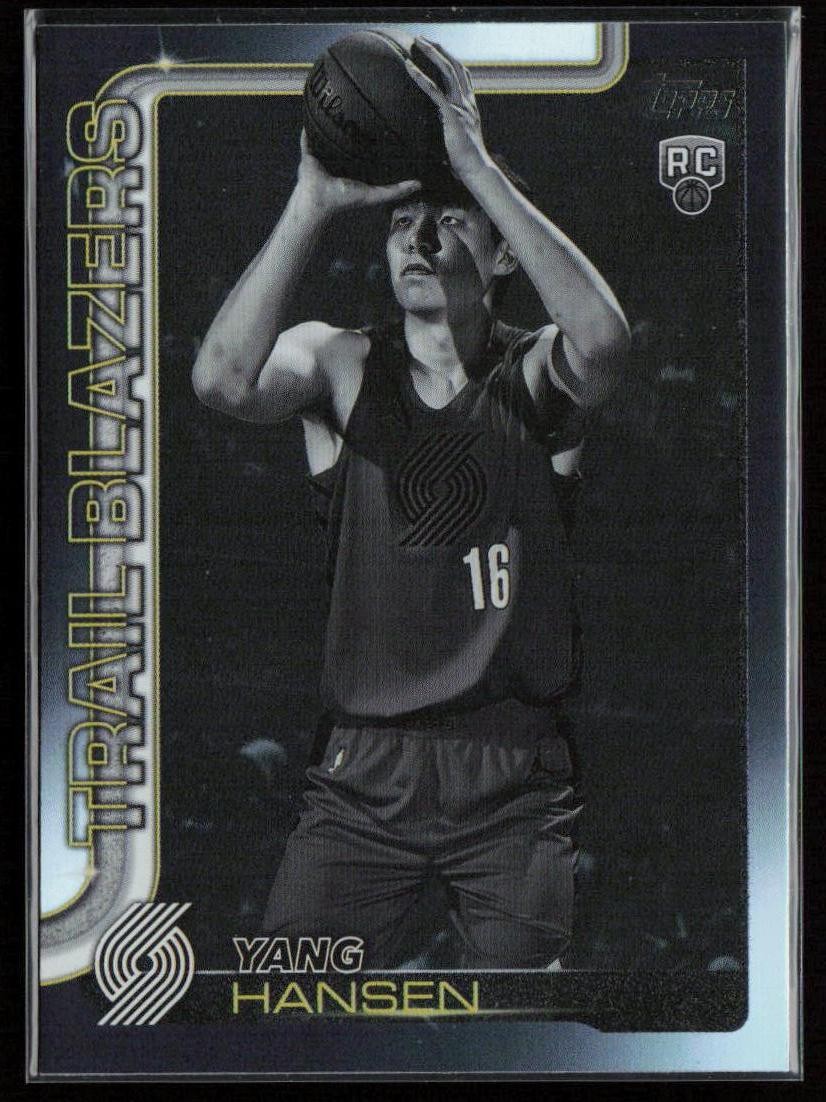 2025-26 Topps #216 Yang Hansen Blackout SP RC
