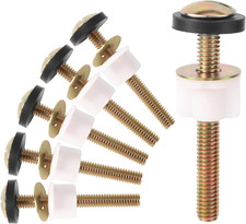 6 Pack Toilet Seat Screws Kit, Heavy Duty Universal Toilet Seat Bolts Fastene...