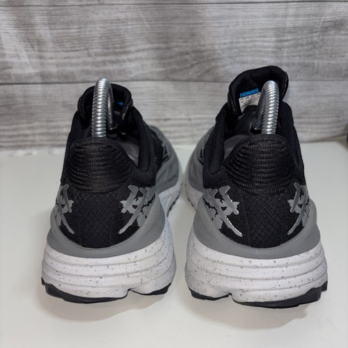 Hoka Men’s 8 D one one Stinson 7 Shoes Trail Running Sneaker Black Gray EUC!! - Picture 6 of 16