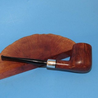 Pipa para fumar CASTELLO "Castello" de plata esterlina lisa KKK única