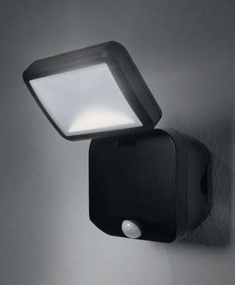 OSRAM Außenwandleuchte Battery LED Spotlight Single Schwarz IP54 - batteriebetri