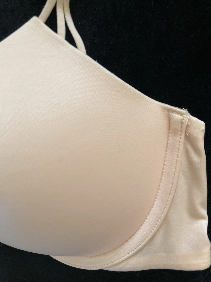 Victoria's Secret 34C очень сексуальный бюстгальтер пуш-ап с ремешками спортивная спина спереди близко персиковый - Изображение 2 из 4