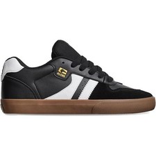 Image of Globe Encore 2 Mens Black White Brown Suede Skate Shoes Sneakers Trainers Size 8