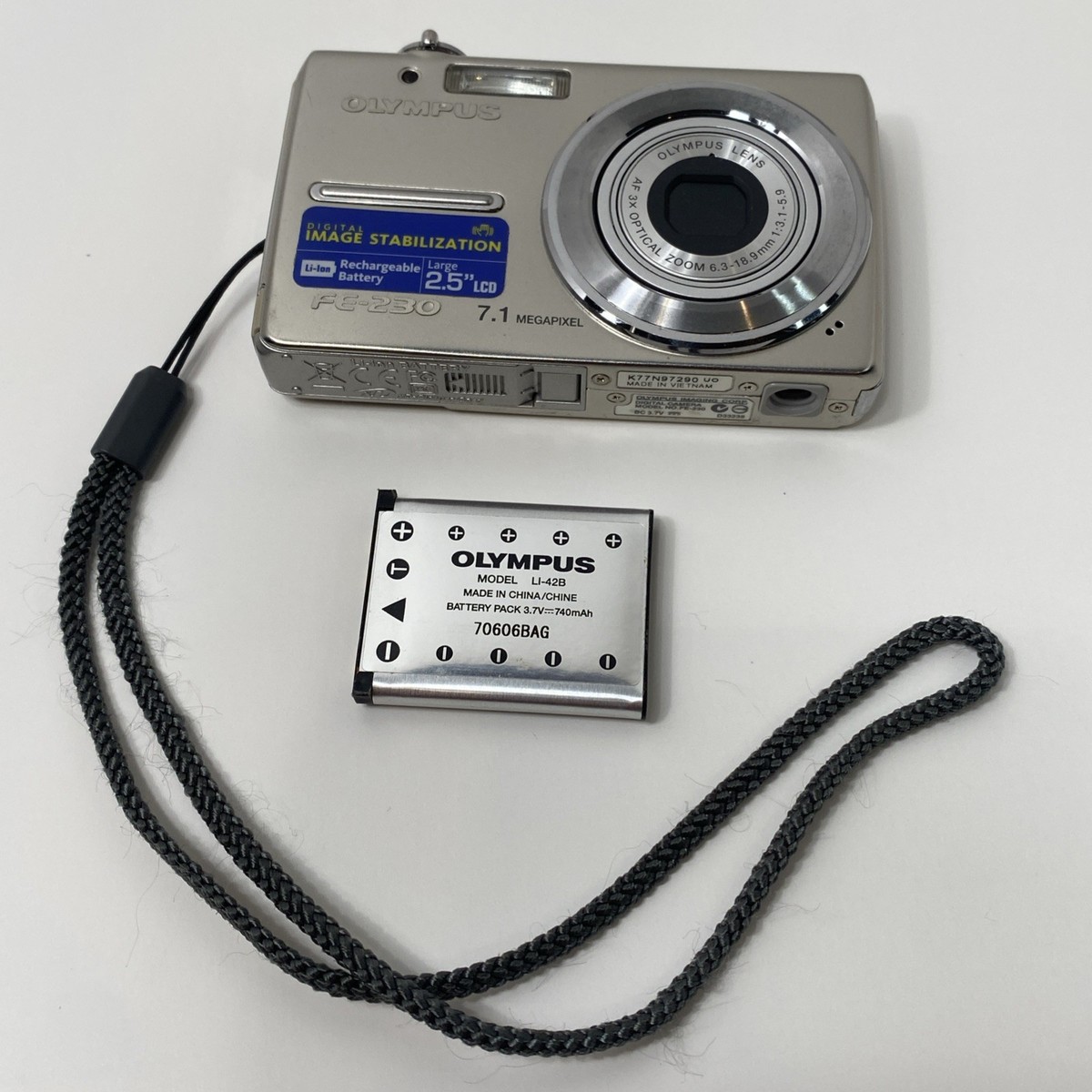 OLYMPUS FE-230 シルバーコンパクト デジタルカメラ動作確認済み Olympus FE FE-230 7.1MP Digital Camera, Silver - Tested | eBay